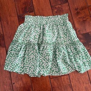 Princess Polly Mint Floral A-Line Skirt